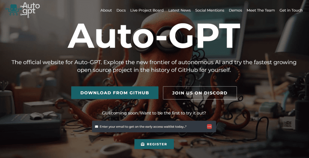 AutoGPT site